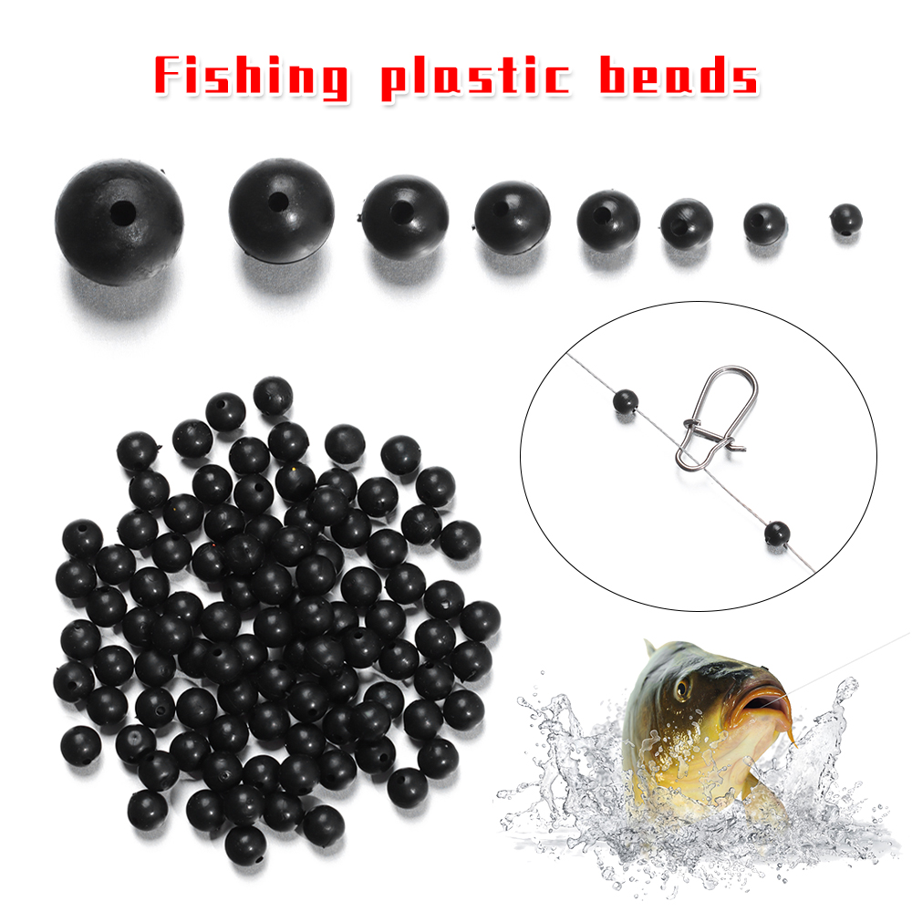Fishing Equipment Tackle - 100pcs/lot Fishing Beads Space Stopper Black