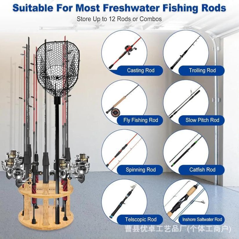 Round Solid Wood Fishing Rod S - Fishing Equipment Rod ulasan dan harga