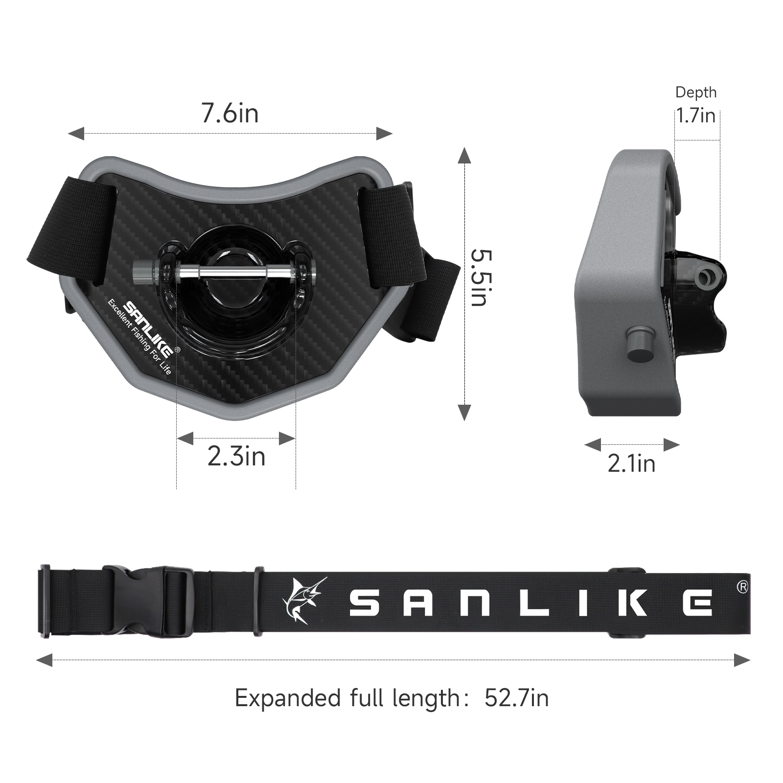 SANLIKE Fishing Fighting Belt  - Carbon Fishing Rod ulasan dan harga