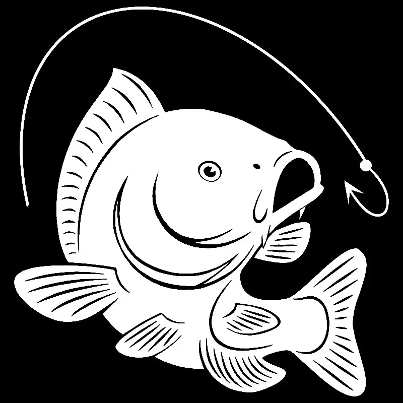 Carp Fishing Hook Decal Decora - Fishing Hook ulasan dan harga