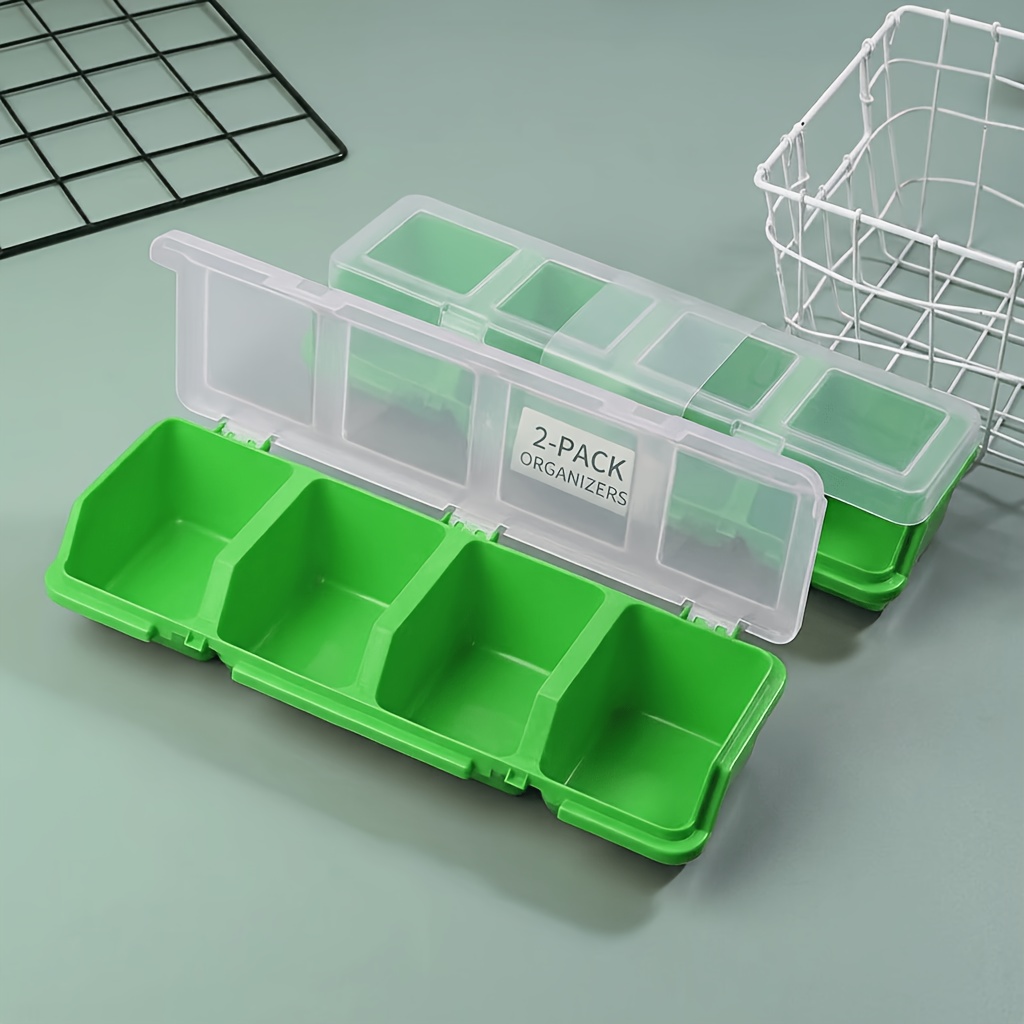 2 Pack 4 Compartments Plastic  - Fishing Equipment Box ulasan dan harga