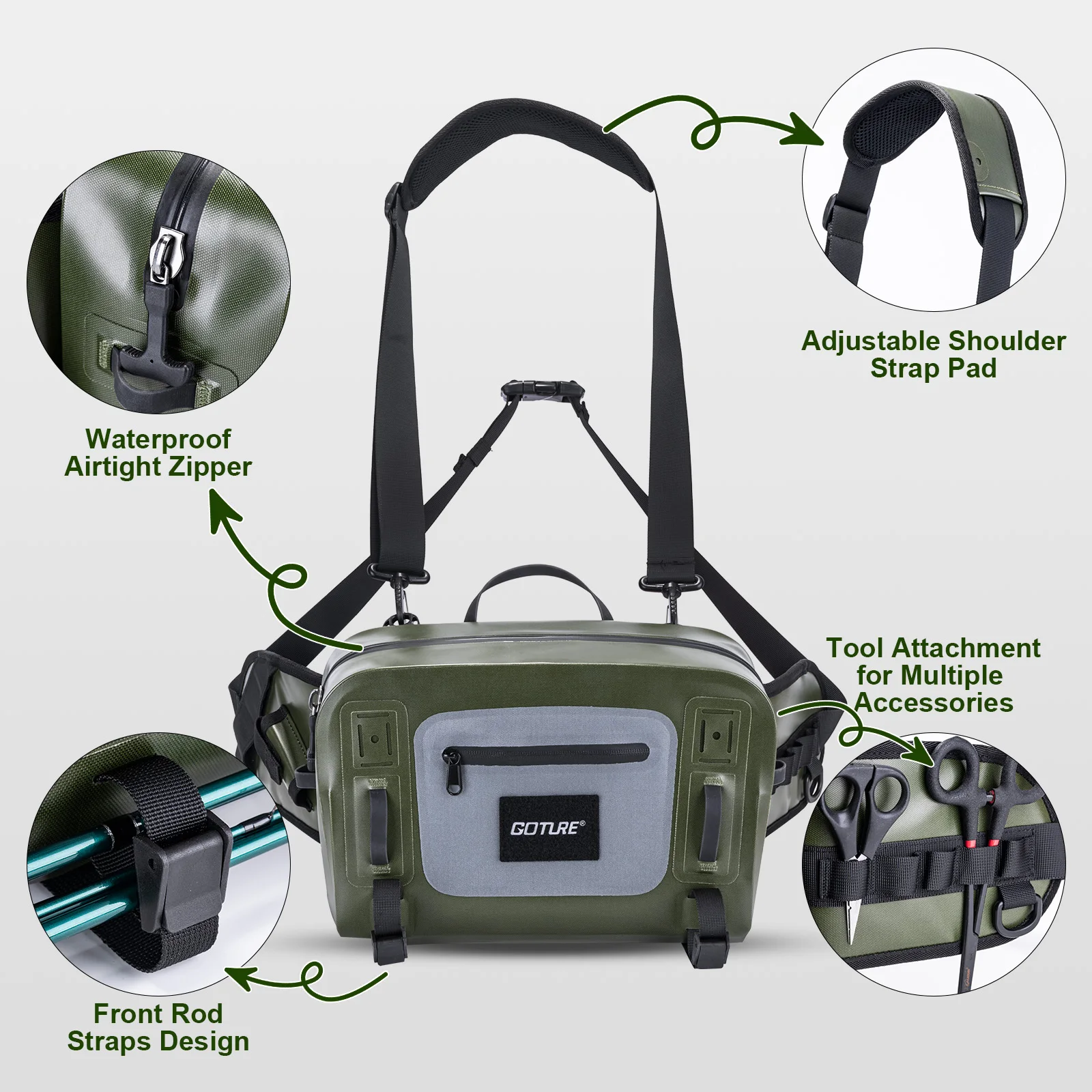 Gtoure Waterproof Fishing Tack - Fishing Equipment Fly ulasan dan harga