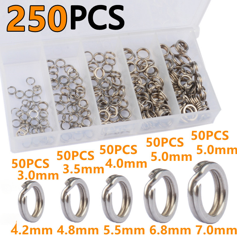 250Pcs 5 Sizes High Strength L - Fishing Equipment Tackle ulasan dan harga