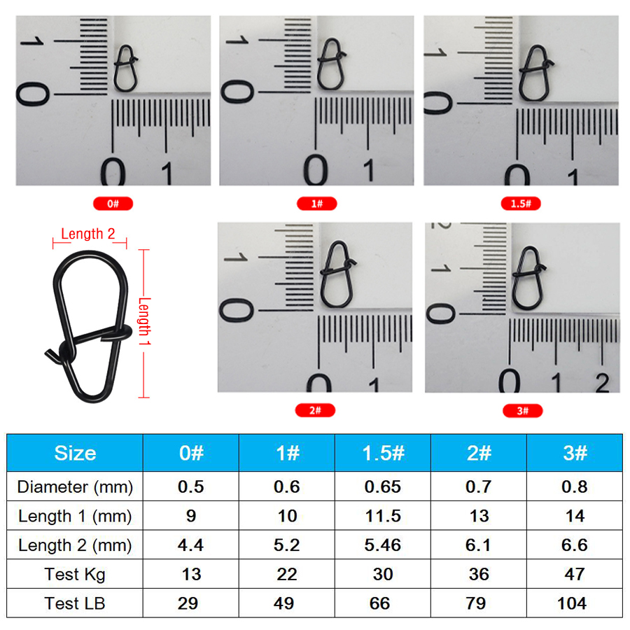 50Pcs Crankbait Snaps Stainles - Fishing Equipment Tackle ulasan dan harga