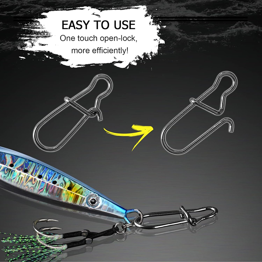 50Pcs Crankbait Snaps Stainles - Fishing Equipment Tackle ulasan dan harga