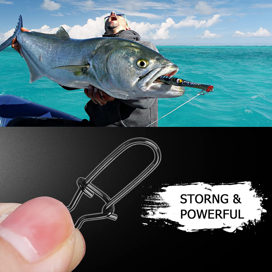 50Pcs Crankbait Snaps Stainles - Fishing Equipment Tackle ulasan dan harga