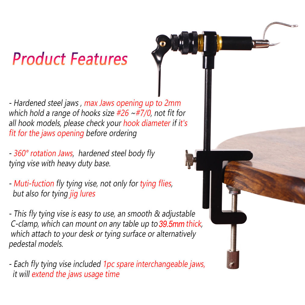 Bimoo 360° Rotation C-Clamp Fl - Fishing Equipment Fly ulasan dan harga