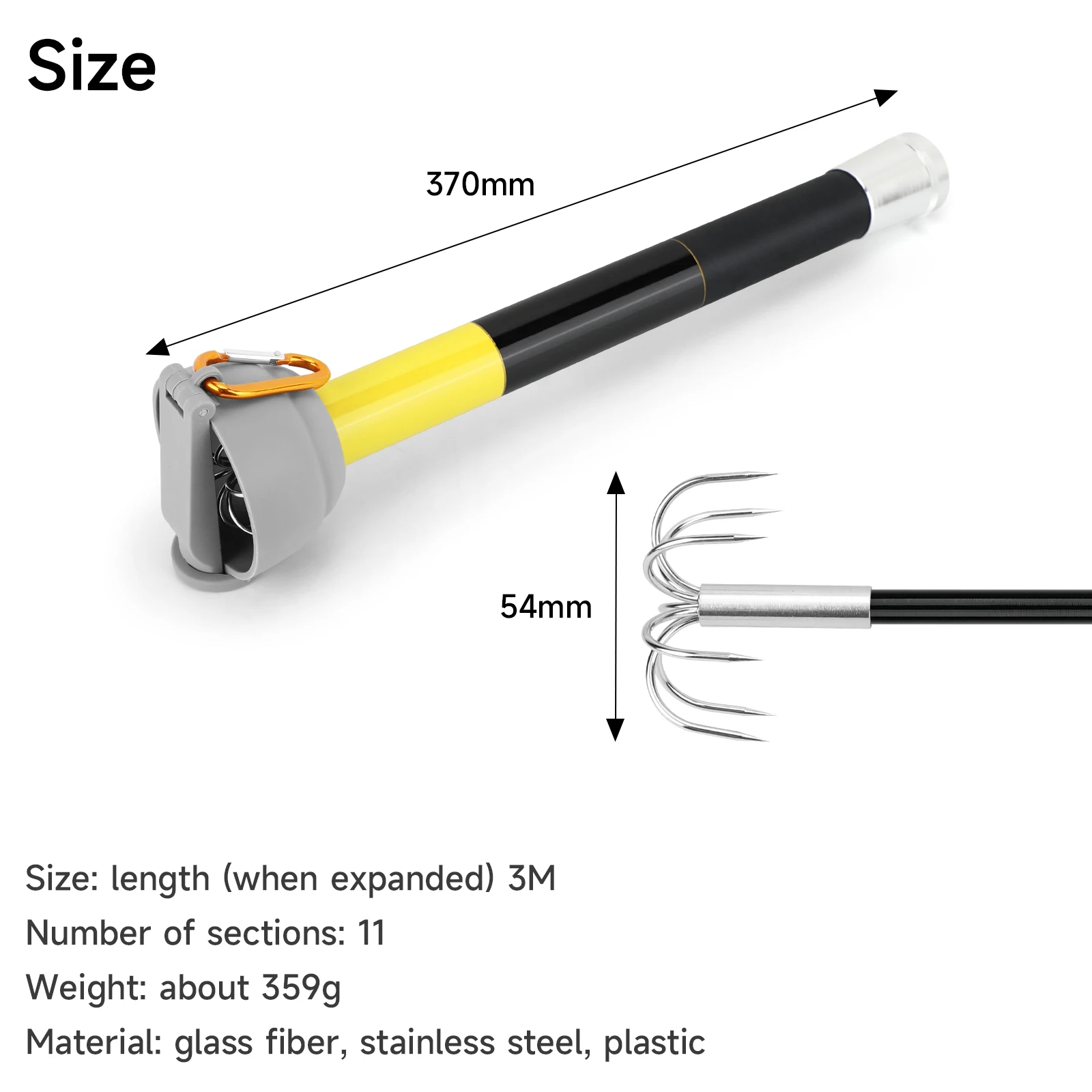SANLIKE 7-claw Stainless Steel - Carbon Fishing Rod ulasan dan harga
