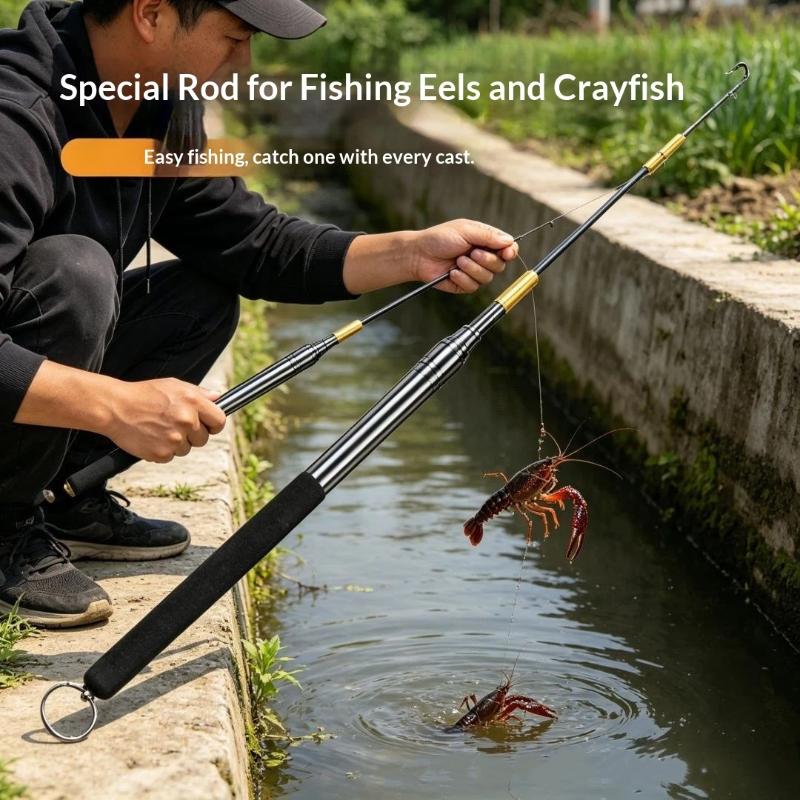 Telescopic Eel Fishing Hook 36 - Carbon Fishing Rod ulasan dan harga